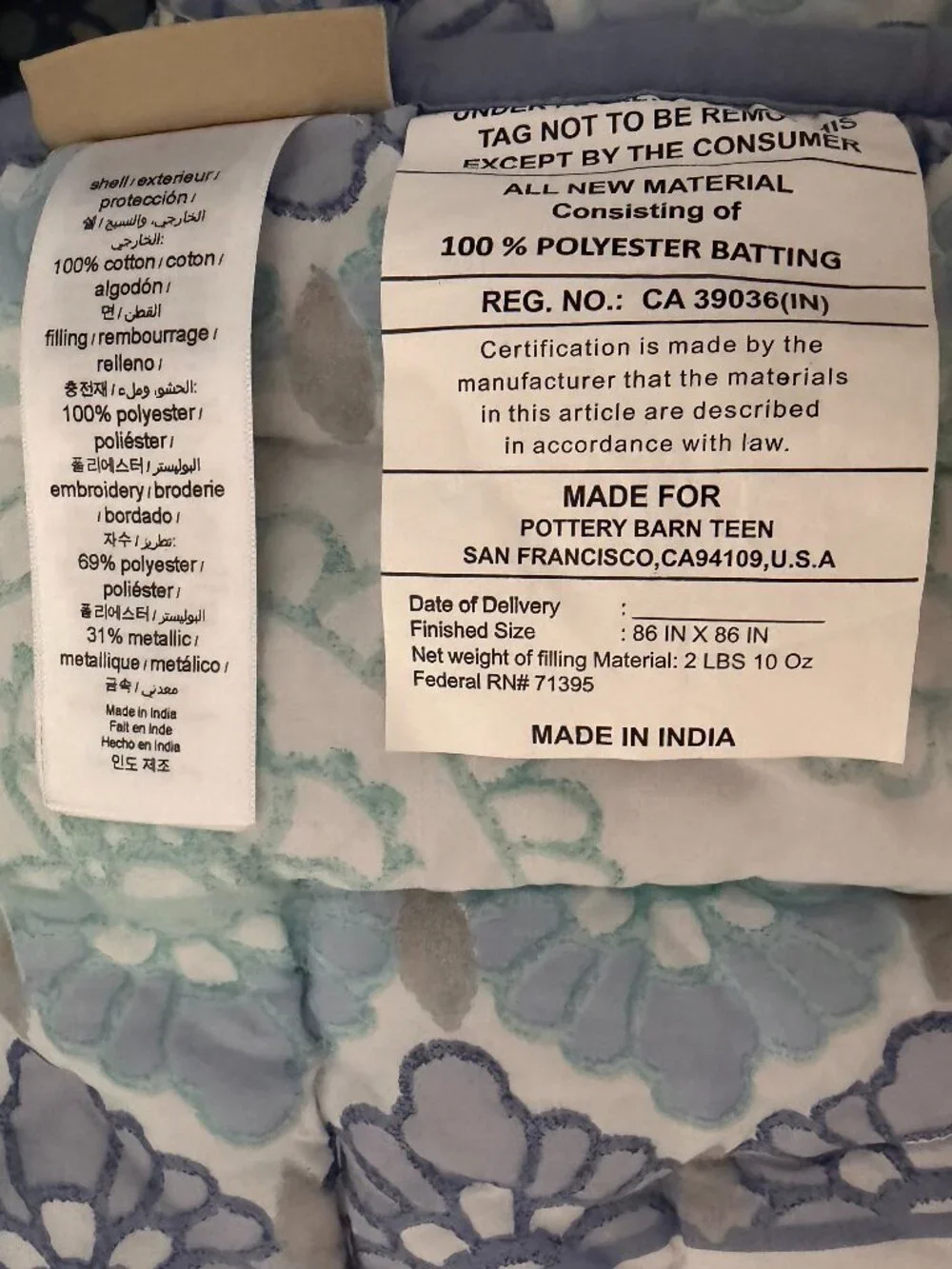 Pottery Barn Teen Bohemian Wonder Quilt and Shams